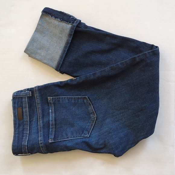 Kut from the Kloth Cameron Straight Leg Distressed Rolled Hem Jeans 4 Blue - Picture 10 of 16